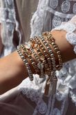 Laundry B Free Spirit Stretch Stacker Bracelet Linked Hearts Silver